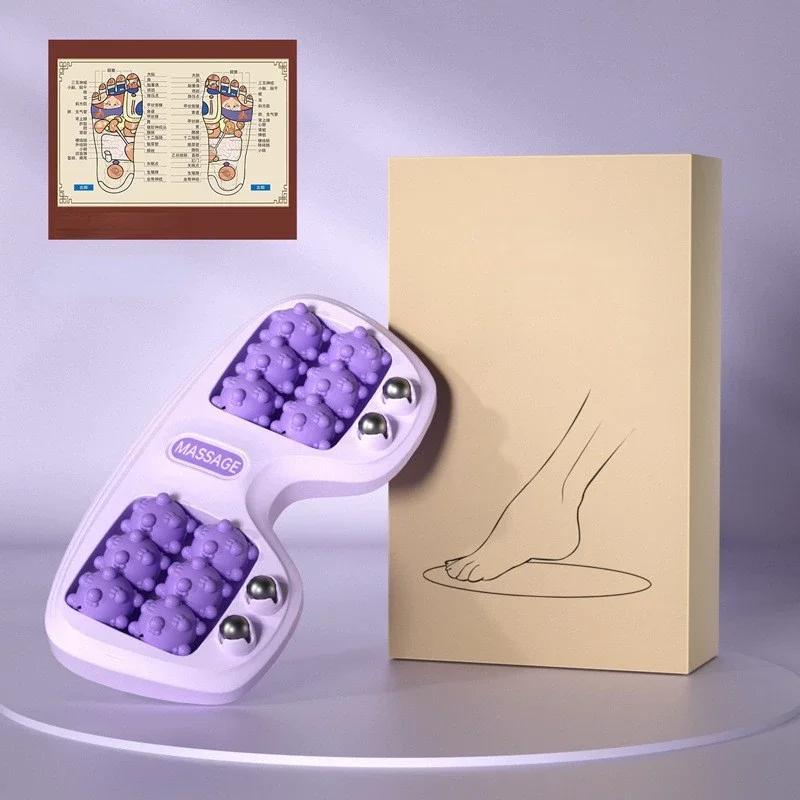 

Массажер для ног, роликовый массажер для акупрессурных точек, подошвенный фасциит, облегчение боли, расслабляющий ролик, триггерная точка, инструмент для рефлексологии фиолетовый