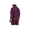 Under Armour Journey Washed Jacquard Embossed Half-Zip Collar Short Sleeve T-Shirt Men Tops Rock-Purple 1377178-572