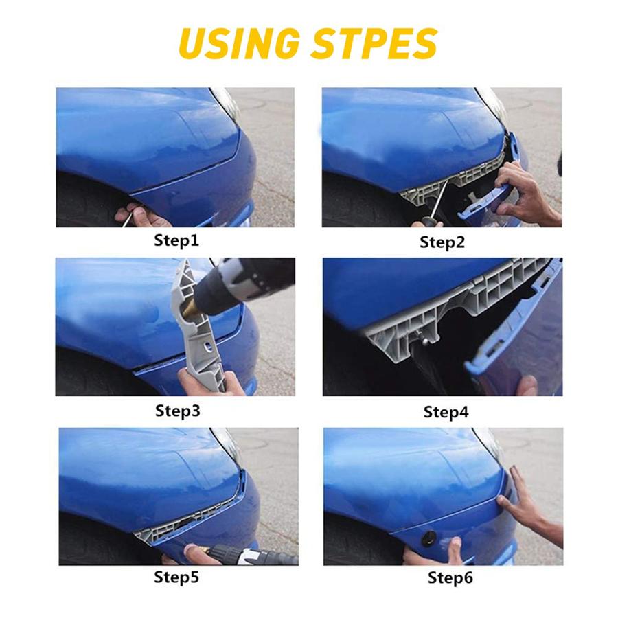 4x 3D Carbon Fiber Color Car Push Button Hood Quick Release Pins Bonnet Lock Clip Bumper Latch