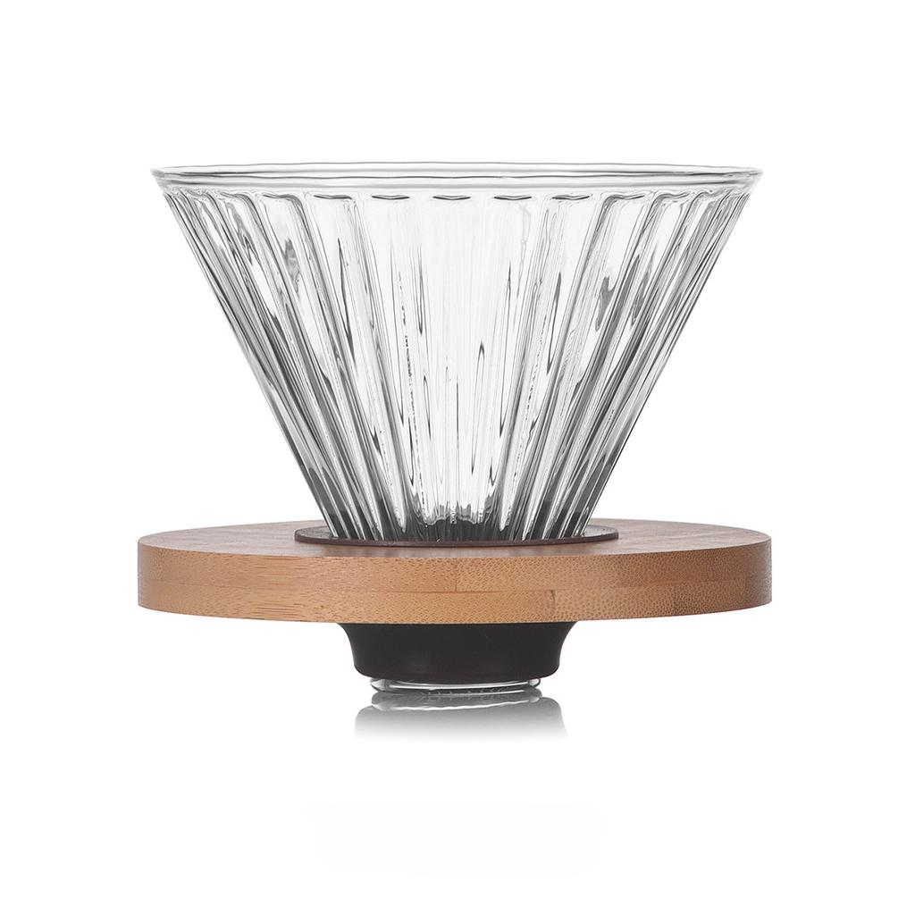 600ml Glas Kaffeekanne Handaufguss Espressokocher Hitzebeständig Filter Mokkakanne Kaffeegeschirr Teegeschirr für die Heimküche