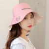 Spring and Summer Double-sided Wide-brimmed Embroidered Beach Hats, Women's Wide-brimmed Hats, Windproof Rope Sunshade Hats