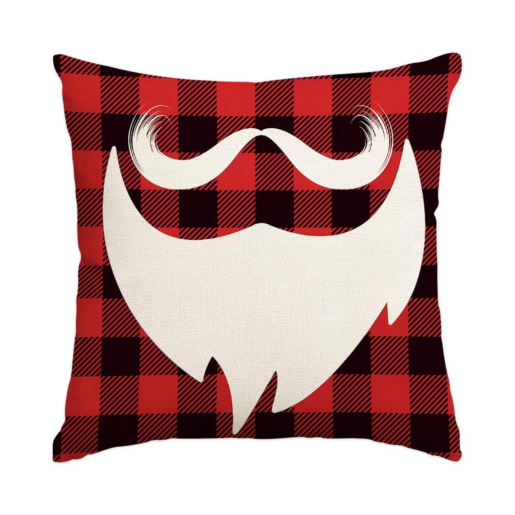 1/4pcs Christmas Pillow Cover, Elderly, Snowflake, Tree Printed Cushion Cover, Christmas Decoration (without Pillow Core)