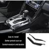Car Accessories Fit for Honda Civic 10th Gen 2016 2017 2018 2019 2020 2021 Interior Side Gear Shift Panel Strips Cover Trim Decals (Carbon Fiber