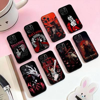 Anime H-hellsing S  Phone Case For iPhone 17,16,15,14,13,12,11 Plus,Pro Max,Soft Silicone Black Cover