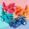 Giocattolo Modello di Auto Deformabile Dinosauro 2 in 1 per Bambini Azione in Un Solo Passaggio Trasformazione per Collisione Mini Veicoli Giocattolo Regalo per Bambini