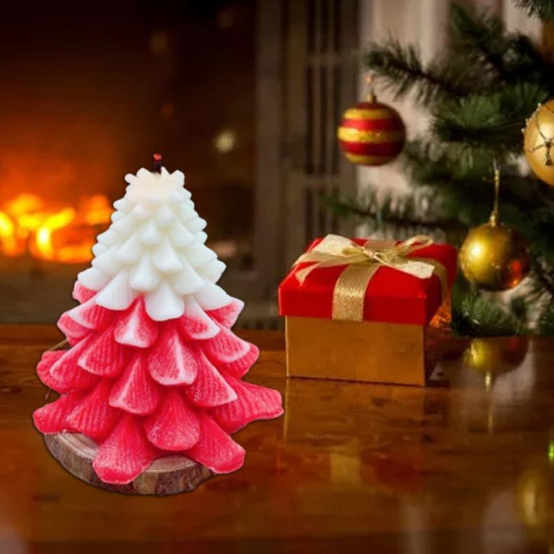 Aroma Plaster Silicone Mold Handicrafts Soap Candle Resin Casting Handmade Sawtooth Christmas Tree Shape 3D Candle Mold