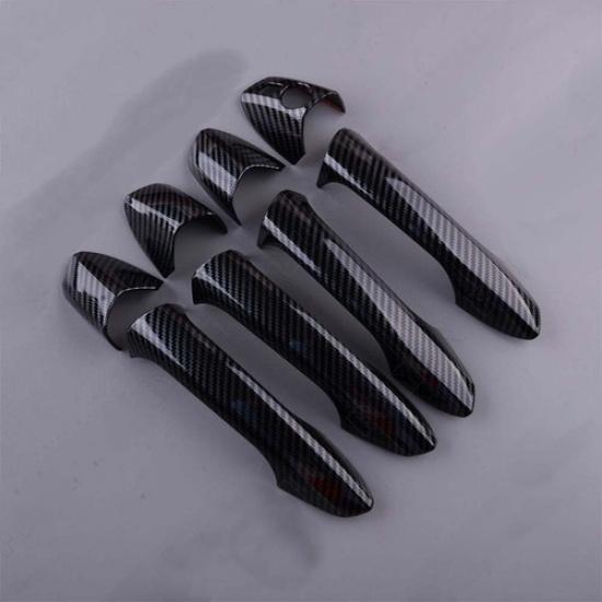 Carbon Look Exterior Door Handle Cover Trim For Benz W204 C300 C350 C250 C63 AMG