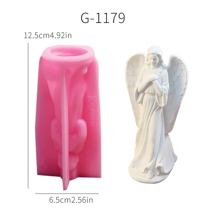 Silicone mold for DIY Virgin Mary scented candle; decoration of a diffuser stone candle holder