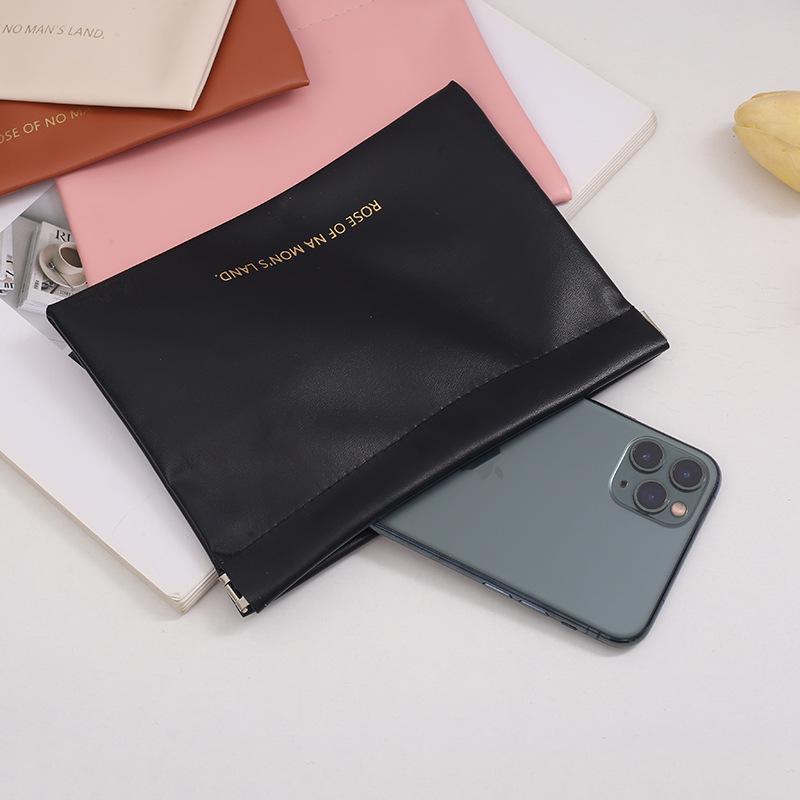 Portable Lipstick & Cosmetic Bag with Automatic Closure - Compact Earphone, Data Cable & Coin Pouch