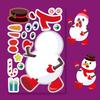 Non-Toxic 8Pcs Christmas Puzzle Stickers Kids Cartoon Santa Snowman Xmas Tree Stickers Party Decoration Diy Assemble Waterproof Stickers