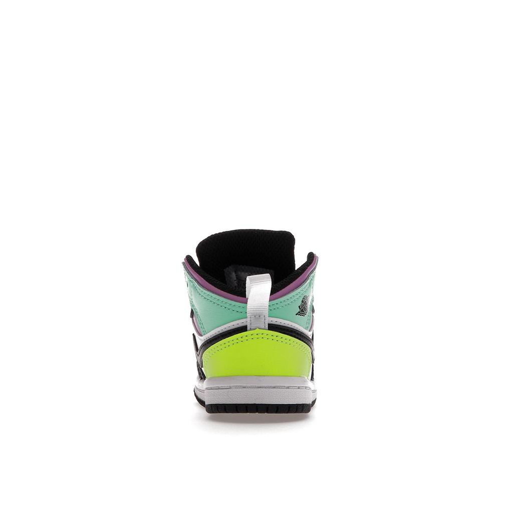 Jordan Air Jordan 1 Mid TD White Black Volt Green Glow 640735-175