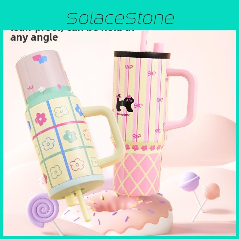 Tonton Ice Keeper Girls Large Capacity Insulated Travel Mug With Handle For Car And Outdoor Use