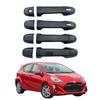 New Car ABS Carbon Accessories Plated Door Handle Cover Trim Paste Style For TOYOTA Prius C Priusc AQUA Hybrid 2012 2014 2018