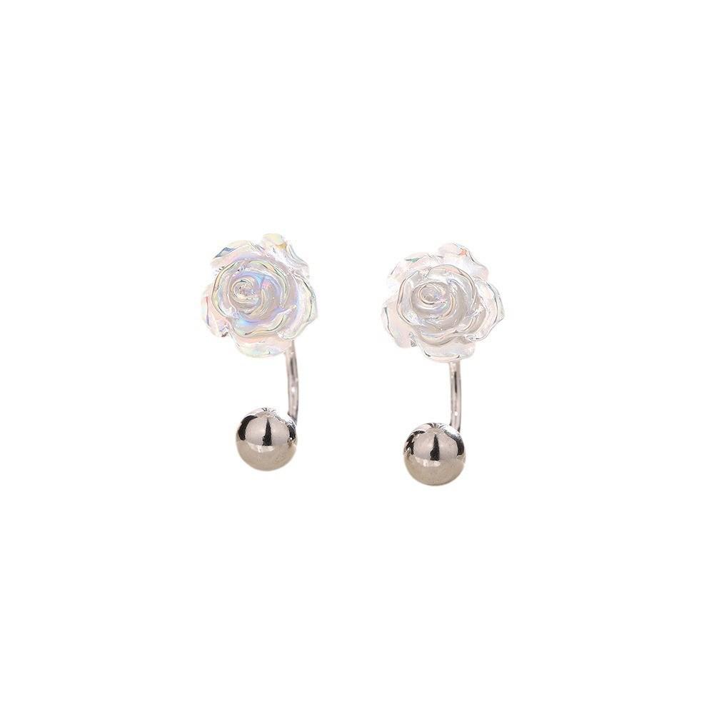 

Сережки-пусети Градієнт Чорна Троянда Шипи для вух Гвинтові сережки-пусети з вигнутим гачком Національний тренд Круті Яскраві Камелії Гвинт Пусети для пірсингу вушної раковини