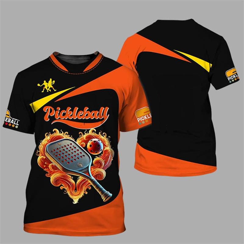 Pickleball T-shirt Team Sports For Men Clothing O Neck Short Sleeve T Shirts Cool Fashion Pattern Design Trend Outdoor Tee Top