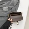 New fashionable matte contrasting color small square bag portable single shoulder oblique span trendy women's bag