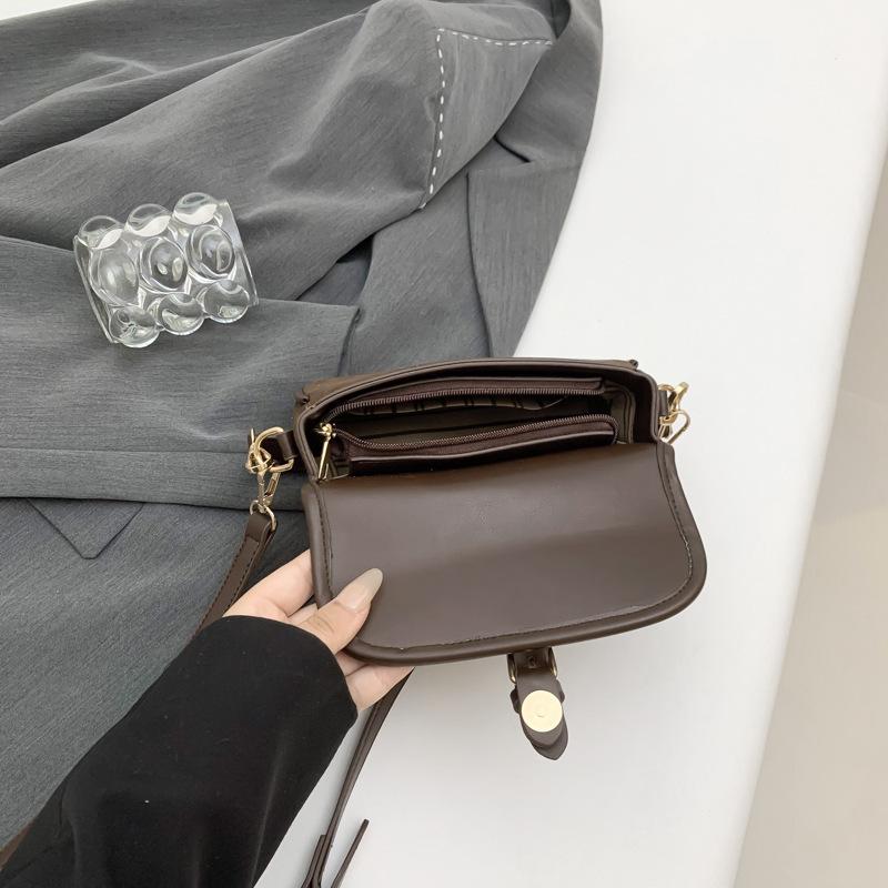 New Fashionable Matte Contrasting Color Small Square Bag Portable Single Shoulder Oblique Span Trendy Women's Bag