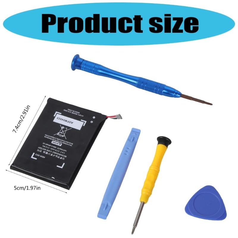 Replacement 3570mAh Battery for NS Lite Console High Capacity Rechargeable Battery with Repair Tools