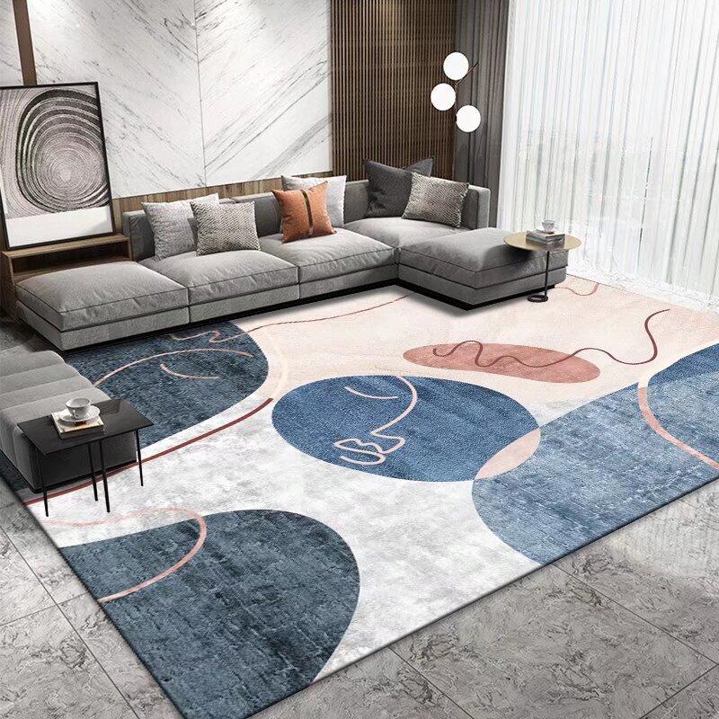 Light Luxury Geometric Large Carpets for Living Room Modern Decoration Home Bedroom Rug Soft Non-slip Coffee Tables Mat 200x300