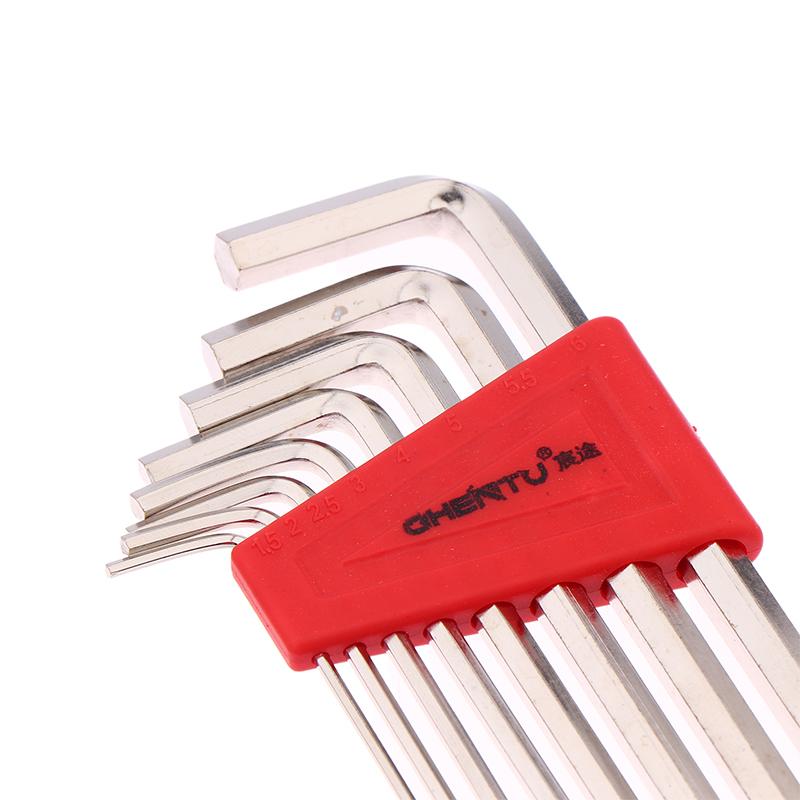 8Pcs Allen Wrench Metric Wrench Inch Wrench L Wrench Size Allen Key Short Arm Tool Set Easy To Carry In The Pocket