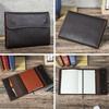 Retro Coffee A5 Full-Grain Cowhide Notebook Cover - Handmade Flip-Top Planner