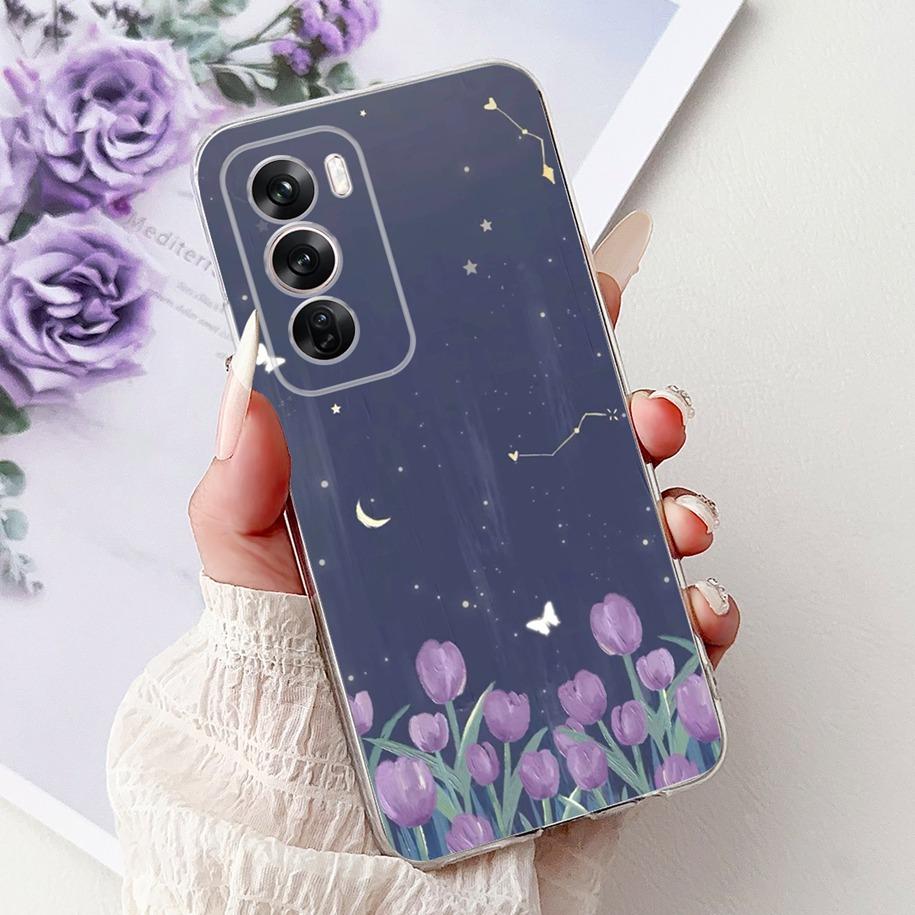 For OPPO Reno12 Pro 5G Case CPH2629 Cover Transparent Silicone Fashion Butterfly Soft Case For Reno 12 CPH2625 Reno 12Pro Fundas