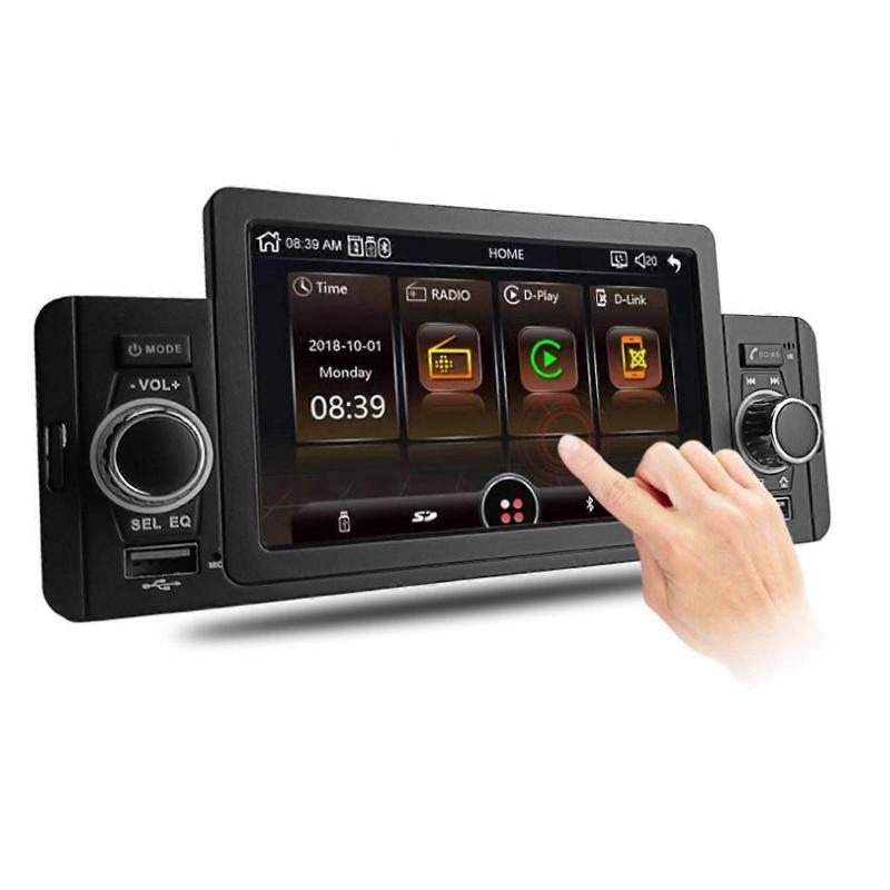 5 inch Autoradio CarPlay Android Auto Bluetooth GPS Navi 1 DIN Touch Screen MP5 Player fL