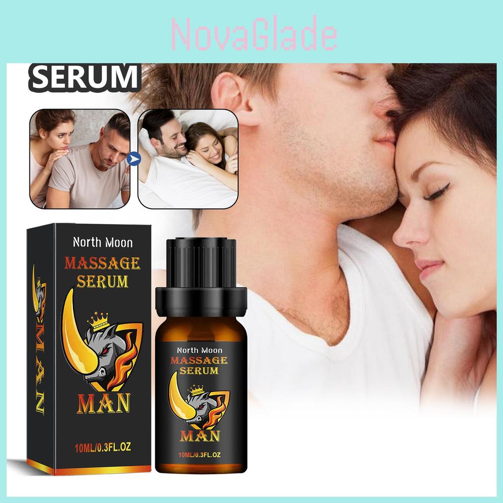 North Moon Men's Essential Oil For Body Care With Invigorating And Revitalizing Properties In 10ml Size