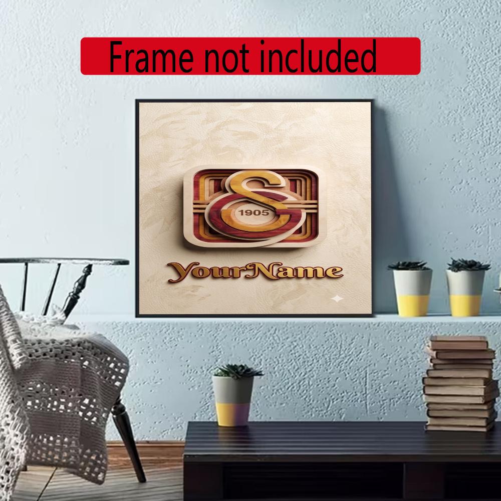 Galatasaray Customize Text Diamond Painting Round Diamond Mosaic Suitable For Beginners Diamond Painting Rhinestones Gift Frameless
