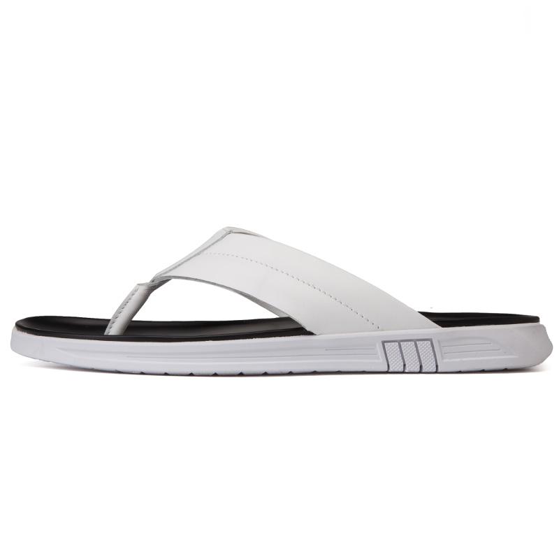 

Golden Sapling Leisure Flip Flops Men s Slippers Genuine Leather Flats Casual Shoes for Men Party Slides Beach Footwear 38