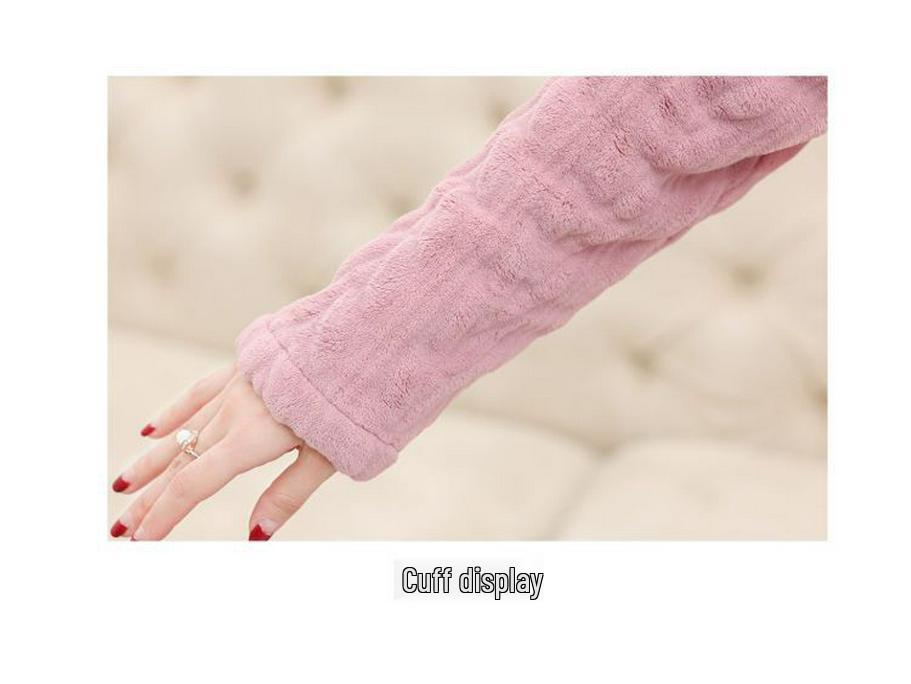 Mamas Schlafanzug: Damen Übergröße Korallenfleece Winterset - Warme Outdoor-Homewear für Mittelalte & Ältere