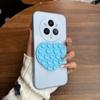 Heart Shape Suction Cup Phone Case for Realme 14 Pro 5G,14 Pro+ 5G Semi Transparent Matte Shockproof Soft TPU Cover