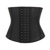 Perforated Latex Waist Trainer: 25cm Steel-Boned Corset for Postpartum Body Shaping and Slimming
