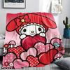 1PC My Melody Print Flannel Blanket, High Quality All Seasons, Home Decor, Warmth and Comfort, Perfect for Christmas Gifts