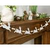 Bunny Carrot Bead Wreath Decoration Easter Spring Bunny Carrot Garland for Home Door Wall Easter Party Festive Decor