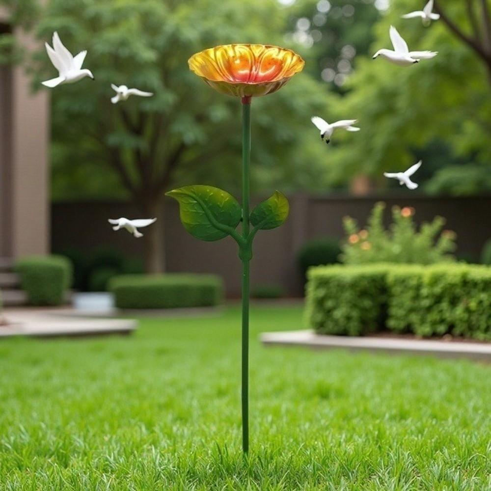 Convenient Bird Bathtub Iron Bird Water Bowl Garden Decor Bird Feeding Dish  Parrot