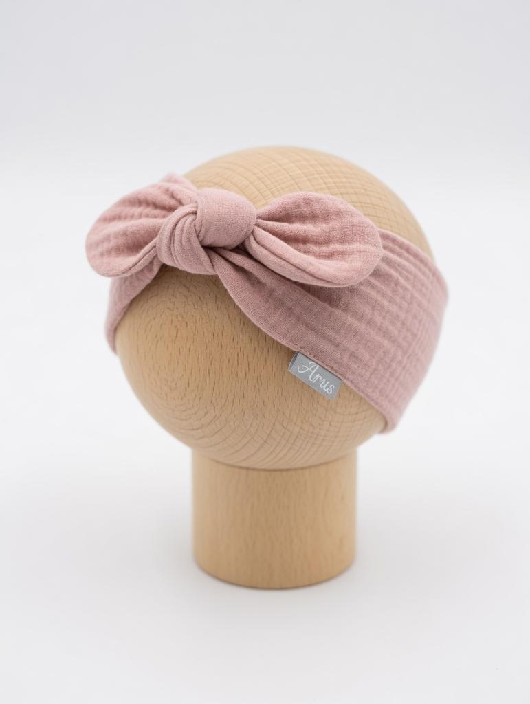 Muslin headband (powder pink)
