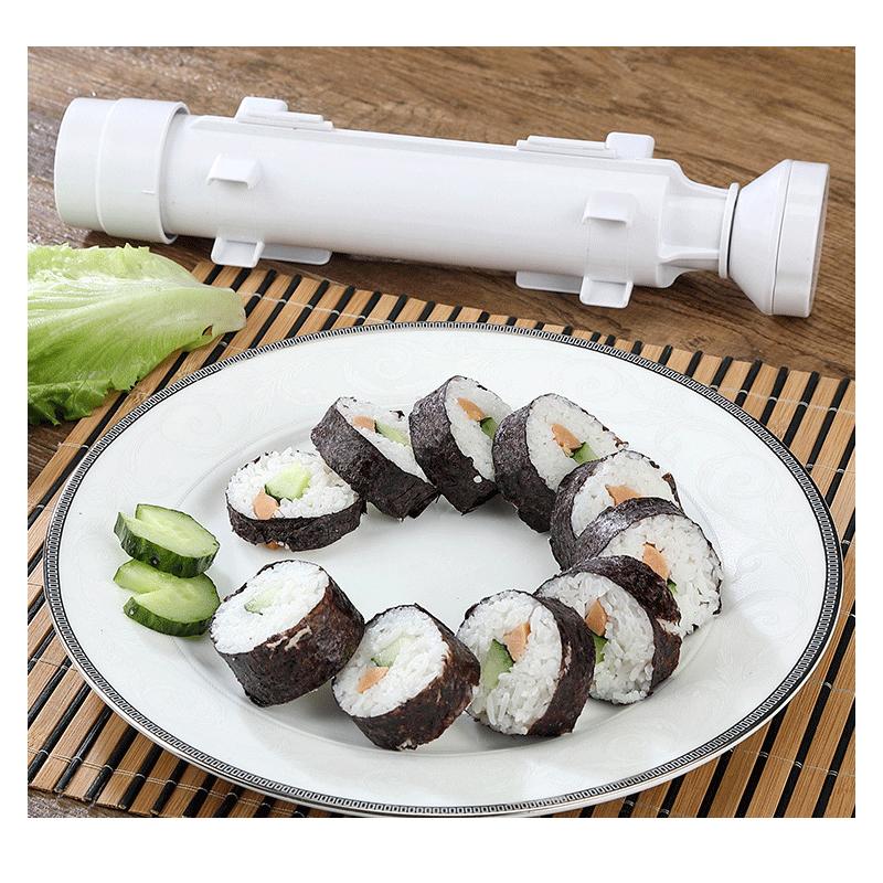 DIY Cylinder Sushi Making Machine Quick Sushi Bazooka Japanese Rolled Rice Meat Mold Rice Ball Mold Kitchen Bento Accessories