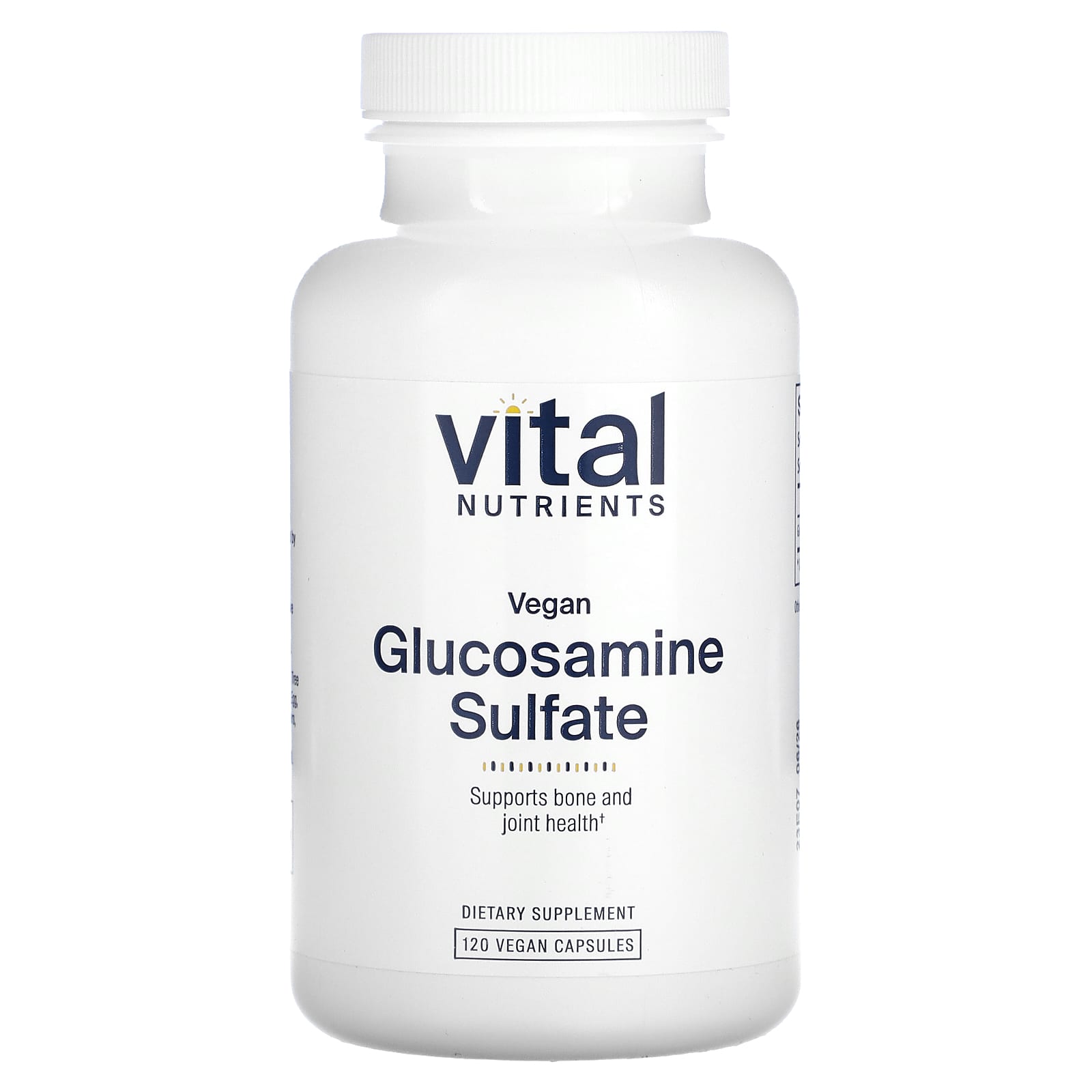 

Vegan Glucosamine Sulfate, Veggie Capsules 120 (750Mg per Capsule)
