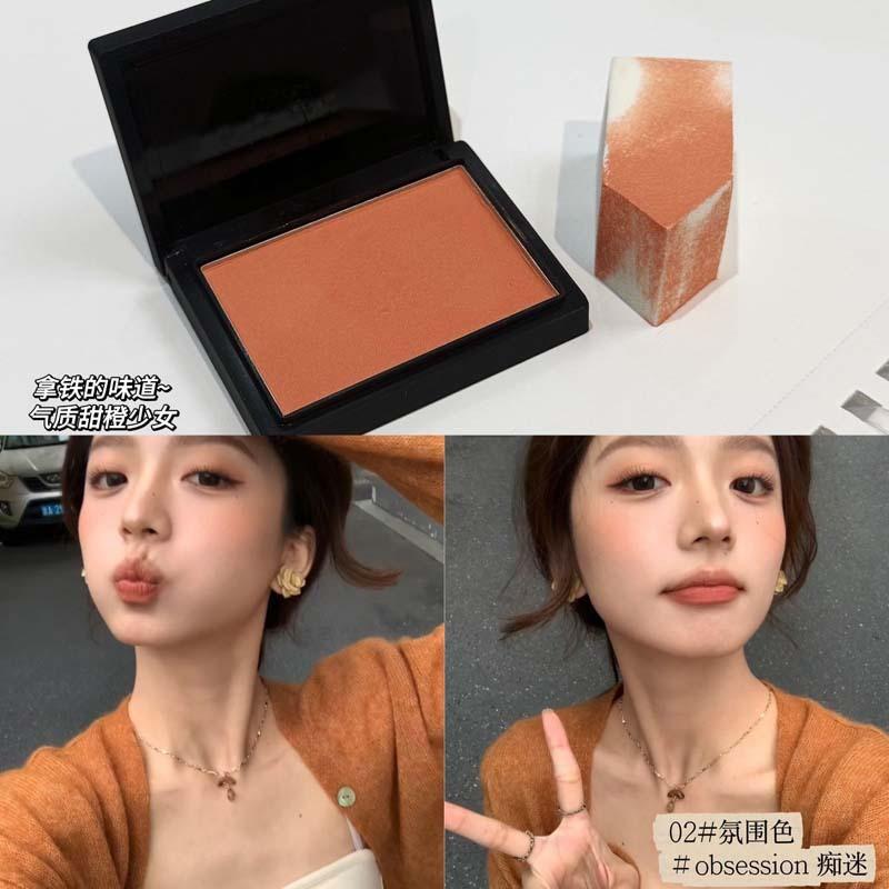 Natural Matte Low Saturation Single Color Blush Face Contour Cheek Blush For Women