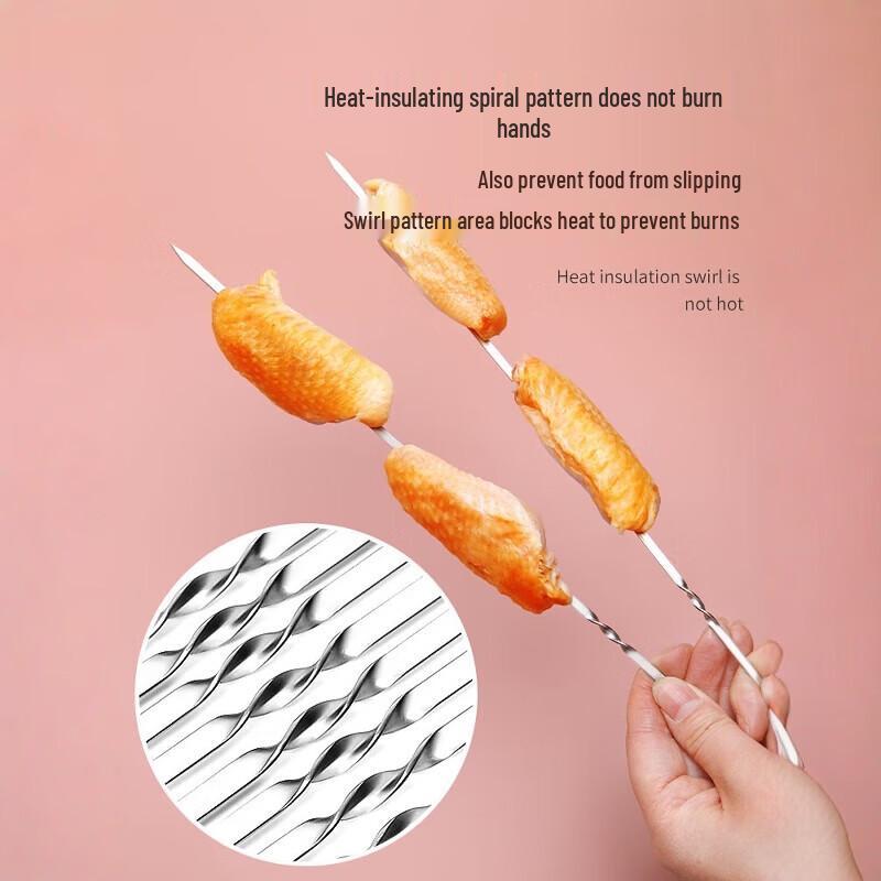Wutuo Stainless Steel Flat BBQ Skewers