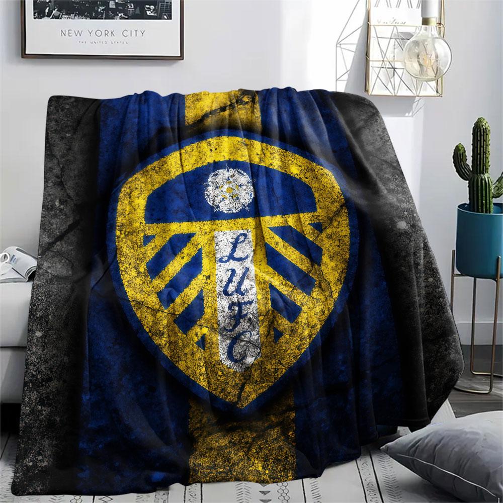 1PC Leeds United Patterned Flannel Blanket Suitable For All Seasons for Home Decor Warmth and Comfort Gifts Holiday Present