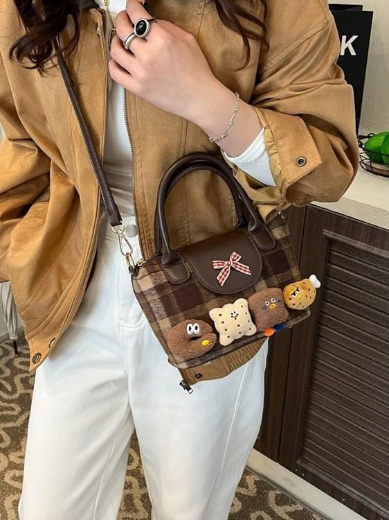 Cartoon Cute Girls Shoulder Bag Pu Material With Adjustable Strap For Daily Use