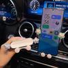 Cute Flower Gravity Car Phone Holder, Universal Air Vent Auto-Clamping Navigation Support Bracket