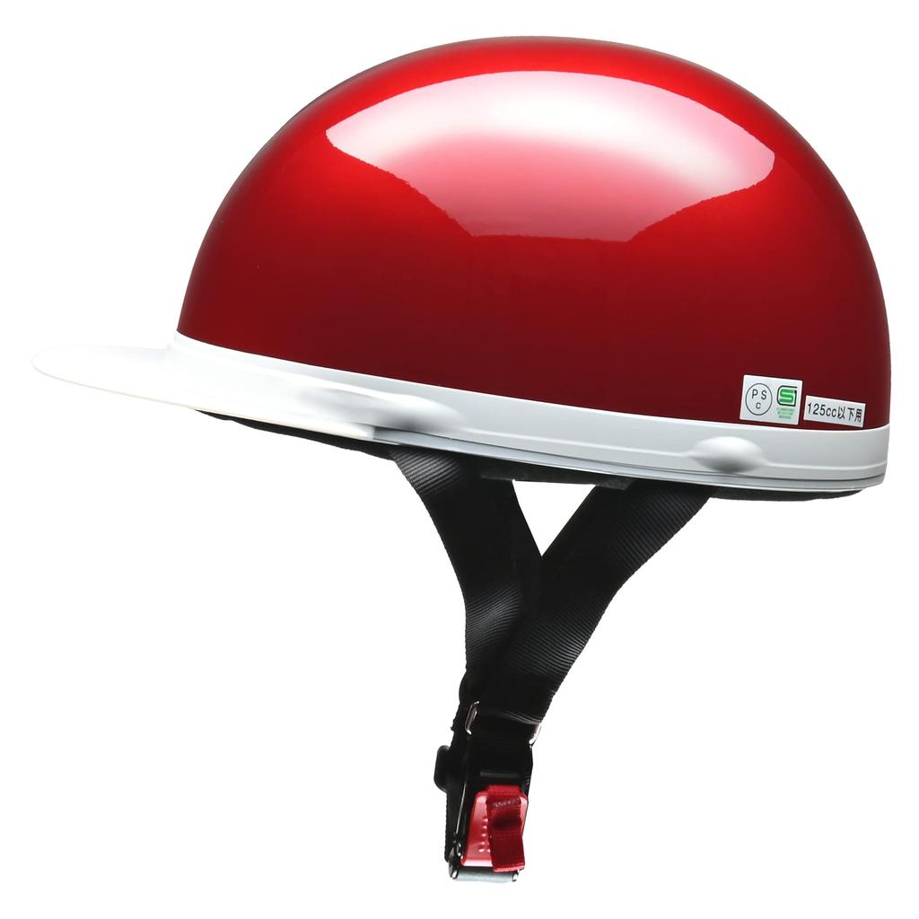 LEAD Cross Half Motorcycle Helmet Candy Free Fits CR-740 Red, Size, 57-60cm