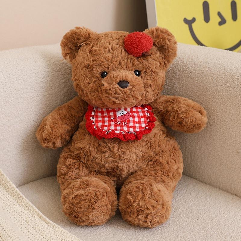 Cute Dole Bear Doll Plush Toy Good Night Bib Bear Doll Children's Ragdoll Girls 520 Gifts