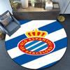 Real Sociedad Crest Design Round Rug for Livingroom,Bedroom, Palyroom, Chair Rug, Area rug, Circle Carpet, Large Size Fan Christmas gift