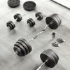 Straight Bar For Dumbbells, Short, Threaded, Clamps, 40Cm, 25Mm, Rebel