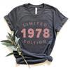 1970 až 1979 Limitovaná edice Unisex tričko Vintage 1975 Narozeninové tričko 1970 až 1979 Narozeni v tričku Top Dámské trička k 50. narozeninám