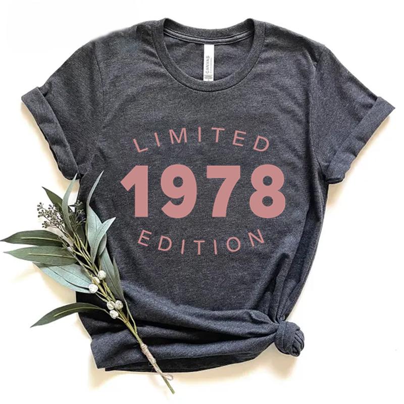 1970 až 1979 Limitovaná edice Unisex tričko Vintage 1975 Narozeninové tričko 1970 až 1979 Narozeni v tričku Top Dámské trička k 50. narozeninám